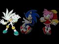 Sonic,Silver, Amy AI Cover