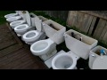 Flushing 8 toilets