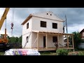 We built a frame house in three days. Step by step construction process