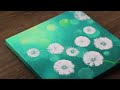 Drawing flowers with a straw 🤩 Easy Acrylic Painting #500