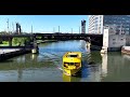 4K Drone - Chicago Water Taxi, morning landing at Ping Tom Park