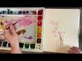 Easy, Beginner cherry blossom painting!