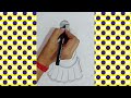 How to Draw a fashion Girl/Girls drawing Lehnga chunni design 👍😊 by Subhi jaiswal