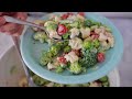 Broccoli Cauliflower Salad With Tomatoes and Cucumbers