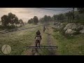 Dutch falls off his horse and Arthur laughs at him