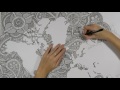 WORLD MAP MANDALA | SPEED DRAWING