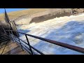 Falls Lake Dam at full discharge, 4000 cubic feet per second!