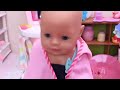 Baby Born Bath with Pink Towel ! Evening routine for kids by Play Toys!