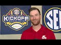 Razorbacks get their round on the mic during SEC Media Days