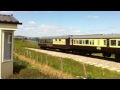 Steam train at waterside