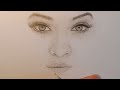 How to draw, shade realistic eyes, nose and lips with graphite pencils | Step by Step