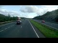 Traveling from Northern Ireland to Dublin, time lapse