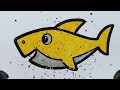 Learn Baby Shark Coloring, Painting, Drawing, for Kid's and Toddler's | How to Draw #kidsvideo
