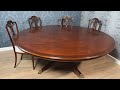 Mahogany cross banded circular dining table