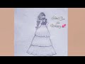 How to Draw A Girl (Back Side).Girl Drawing Easy.Fashion Girl Drawing.Drawing for Beginners.#art