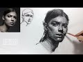 [ASMR] Impressionism Portrait Drawing by Zin Lim.