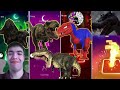 🦖 Indoraptor vs Jurassic World vs T-Rex Spider Man vs The Good Dinosaur | Coffin Dance 🪩