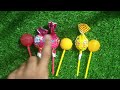 Satisfying video ASMR sweet candies rainbow lollipops 🍭 cutting and unboxing video