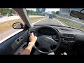 1997 Honda Civic (1.4 i 75 HP) | 0-100 | POV Test Drive #842 Joe Black