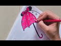 How to Draw Beautiful umbrella/ Easy Step by Step Umbrella Drawing/ Easy Drawing for Beginners