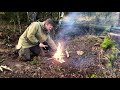 Bowdrill practice with Alder-Set on a cold day