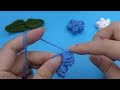 Bao Anh Handmade shows how to knit and crochet flower keychains part 6
