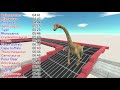 Animal vs. dinosaur speed race. 3D course with two bridges! | Animal Revolt Battle Simulator