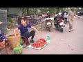 Harvest Dragon Fruit Garden goes to the market sell - Processing dried bananas - Lý Thị Cam