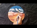 painting on cardboard || easy painting on round cardboard #painting #cardboard #monikaollaarts