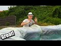 Homemade POOL From HAY BALLS !?