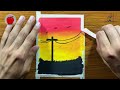 Sunset Painting | water colour painting | Easy painting for beginners | AMIR ARTS