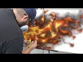 How to Airbrush Fire and Smoke - House of Kolor basecoats and candies.