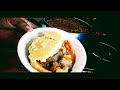 Beef Stew w/ Rice & Cornbread