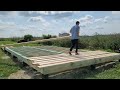 Construction of a wooden frame house far from the city / TIMELAPSE