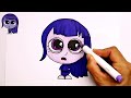 How to COLOR the new emotions of INSIDE OUT 2 | EASY Drawing | Step by Step | For KIDS