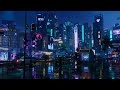 Cyberpunk Night City Walk | Rainy Calm Nighttime Ambience | Sleep Focus Chill Relax - Synthwave Mix