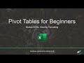 Pivot Tables Excel: Detailed Beginners Pivot Table Tutorial