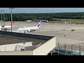 Eurowings Boeing 737 and Ryanair Boeing 737 Parking together to gates at Köln/Bonn Airport