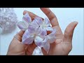 DIY, Hydrangea flowers from Satin Ribbon | Amazing flowers | 4K | Satin Crafts | CyzecoSRF#6