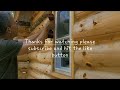Preparations for winter survival in a off grid log cabin