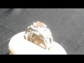 1Ct Pink Moissanite Ladies Ring