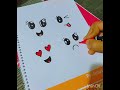 drawing 6 cute face | very easy drawing step by step |yt vedio | smiling & loving face drawing ✨