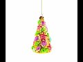 Seashell Christmas Tree - Blown Glass Ornament (CC-0474)