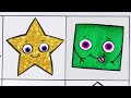 Learn How to draw Shapes for kids- Heart Star Circle and others -Fun Art