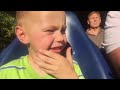 4 year old on roller coaster