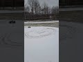 RC car drifting in the snow (2 inches of snow)