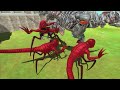 Aquatics Battle - The Bloop VS Red Thermo Godzilla 2014 + Biollante - Animal Revolt Battle Simulator