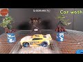 꼬마버스타요 & LighteningMcqueen slide into mud  toy car wash for kids [Toy Zamong]