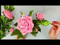 DIY Satin Ribbon Roses | How To Make Rose Flower From Satin Ribbon Easy