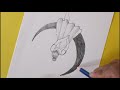 How to draw a Girl sitting on Moon || Sad Girl drawing on Moon